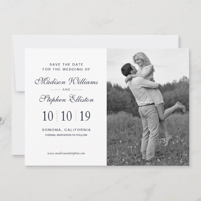 Save The Date Belle aquarelle Pastel Floral - Enregistrer la dat (Devant)