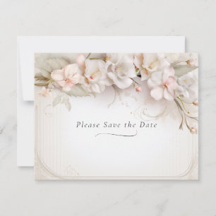 Save The Date Belle Aquarelle rose blanche Fleurs