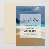 Belle Mer Turquoise Photo Tropicale Anniversaire