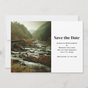 Save The Date Belle nature Pittoresque Photo Mariage Décontracté