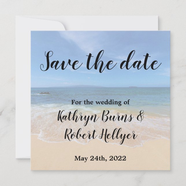 Save The Date Belle plage Hawaiian Enregistrer la date (Devant)
