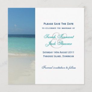 Save The Date Belle Plage Tropicale Économisez La Date