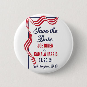 Save the Date Biden Harris Inauguration 2 Inch Round Button