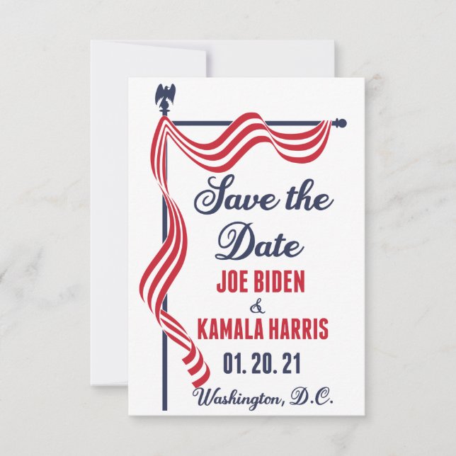 Save the Date Biden Harris Inauguration Announcement (Front)
