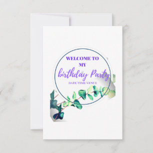 Save The Date Bienvenue à ma fête du jour d'anniversaire