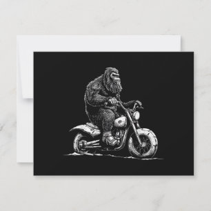 Save The Date Bigfoot équitation Un Vélo Moto Drôle Sasquatch M