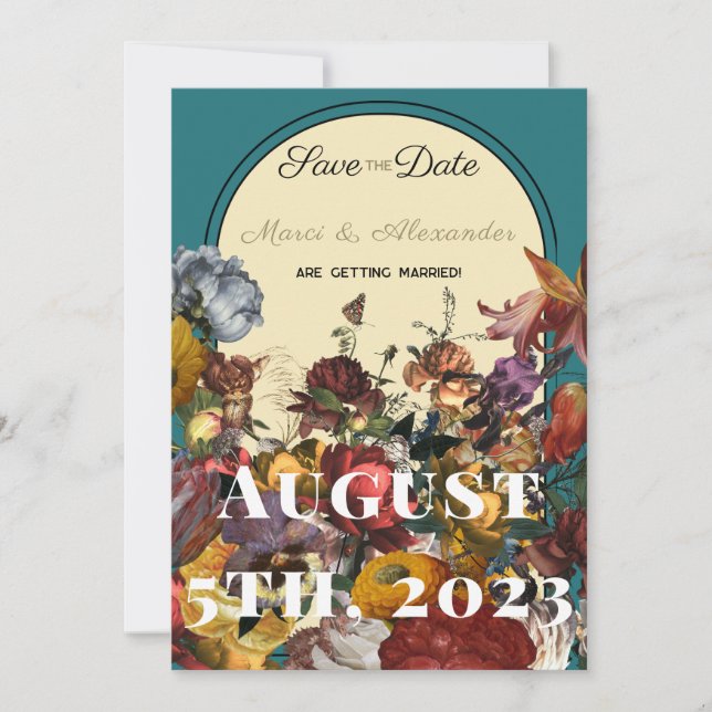 Save The Date Bijou Maximaliste Mariage tonique Enregistrer la d (Devant)