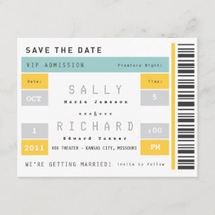 Save The Date Billet concert Enregistrer la date