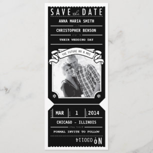 Save The Date Billet de jeu de théâtre Photo Enregistrer la date