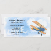 Biplane LOVE et Heart Cloud Mariage d'avion