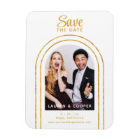 Save The Date Black Gold Stylish Modern Wedding