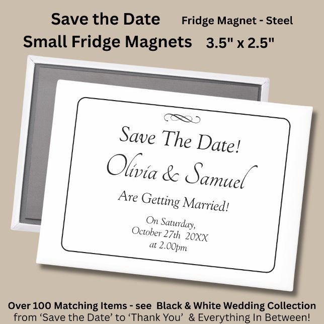 Save The Date - Black & White with Infinity Scroll Magnet (Creator Uploaded)