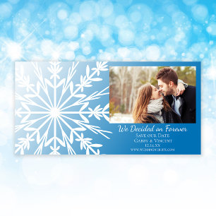 Save The Date Blanche-Neige sur Blue Winter