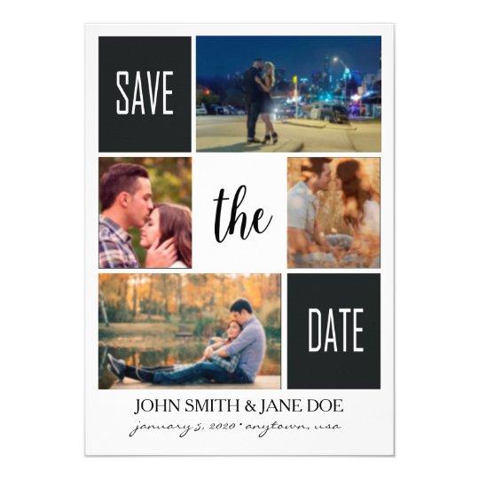 Save the Date Blocked 5x7 Card