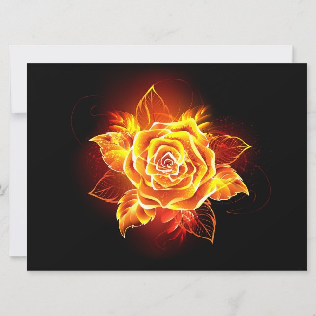 Save The Date Blooming Fire Rose (Devant)