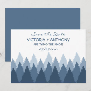 Save The Date Blue Forest Range Woodland Wedding Enregistrer La 