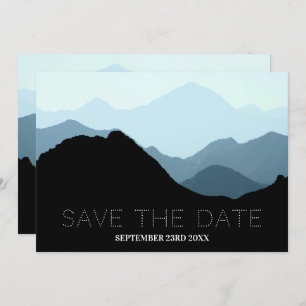 Save The Date Blue Mountain Range, Mariage rustique