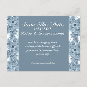 Save the date blue orchid - customizable template