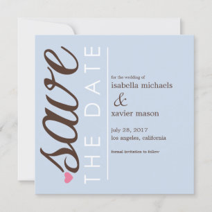 Save The Date Blue Save The Date Announcement