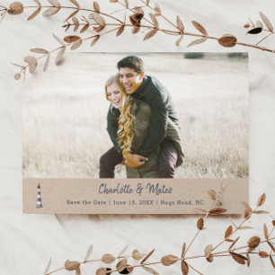 Save The Date Blue White Lighthouse Appartement Enregistrer La C