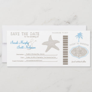 Save the Date Boarding Pass