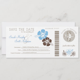 Save the Date Boarding Pass