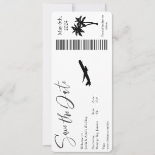 Save the Date - Boarding Pass Invitation