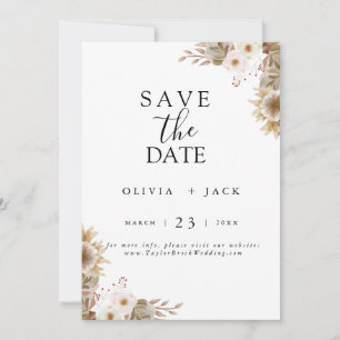 Save The Date Bohemian Chic Mariage floral