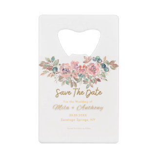 Save the Date Bohemian Credit Card Bottle Opener