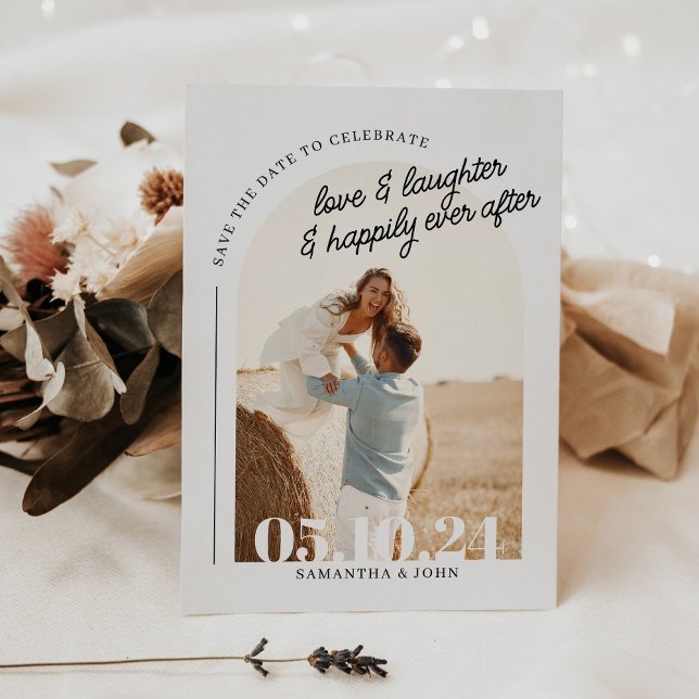 Save The Date Boho Arch Photo moderne (Créateur téléchargé)