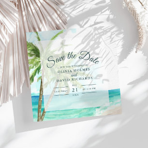 Save The Date Boho Coastal Seaside Beach Wedding Enregistrer la 