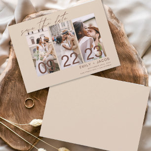 Save The Date Boho Date à Sauver 3 Photo Terre Cuite