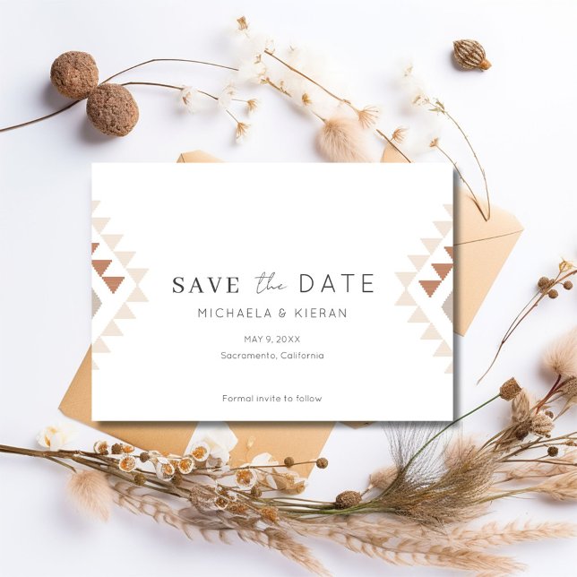Save The Date Boho Desert Rust Terracotta Mariage Photo (Boho Desert Rust Terracotta Wedding Photo Save The Date)