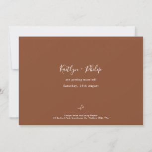 Save The Date Boho Earthy Botanical Élégant ivoire