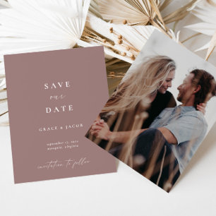 Save The Date Boho Elegant Moderne Dusty Mauve