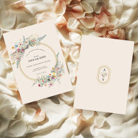 Boho Fleur sauvage Fern Mariage Beige Enregistrer 