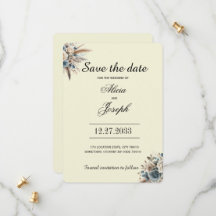 Boho Herbe de Pampas Enregistrer la Date