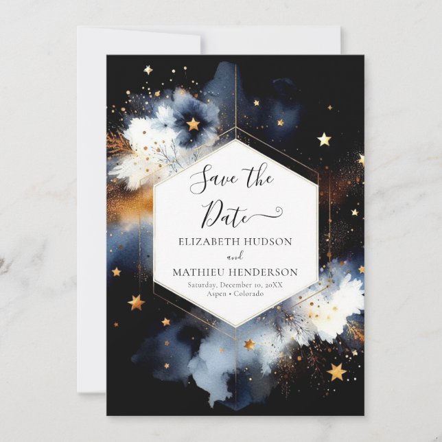 Save The Date Boho Lovely Mariage céleste (Devant)