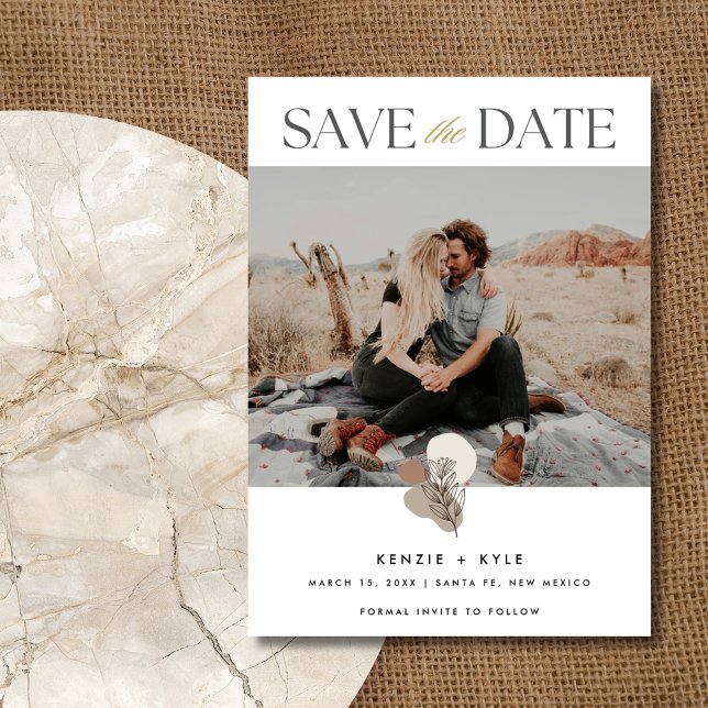 Save The Date Boho Photo Wedding Enregistrer la date (Boho Photo Wedding Save the Date)