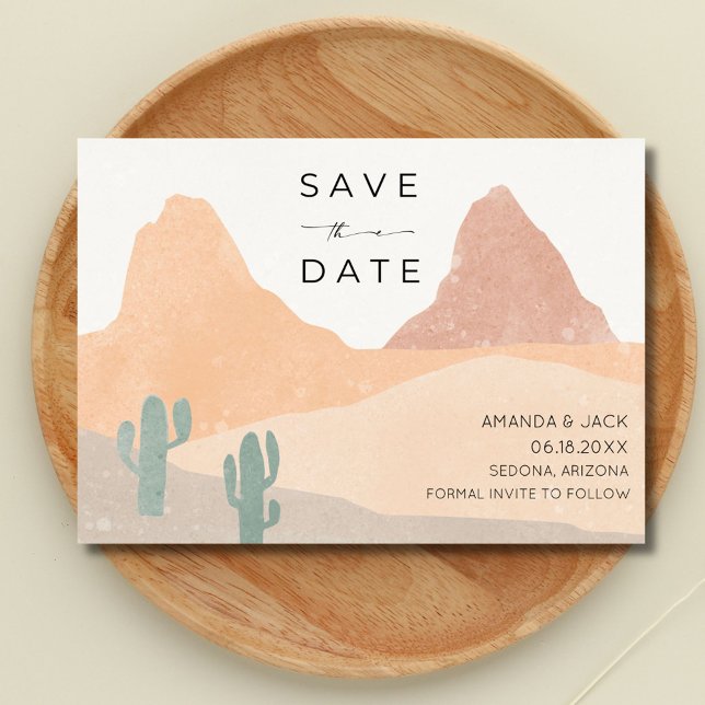 Save The Date Boho Rust Terracotta Desert Mariage Photo (Boho Rust Terracotta Desert Wedding Photo Save the Date)