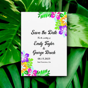 Save The Date Boho Rustic Coloré Roses été Floral Mariage