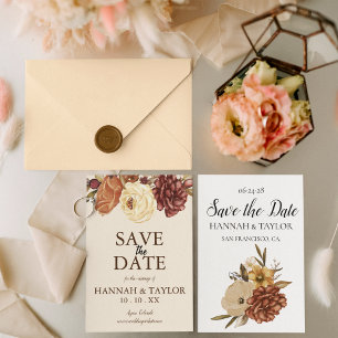 Save The Date Boho Rustic Fall Floral Mariage Photo