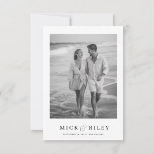 Save The Date Boho Vintage Elegant Texte et Mariage photo