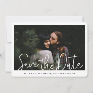 Save The Date Bois rustique Frontières modernes Mariage photo