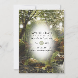 Save The Date Bois sauvage rustique Mariage de verdure
