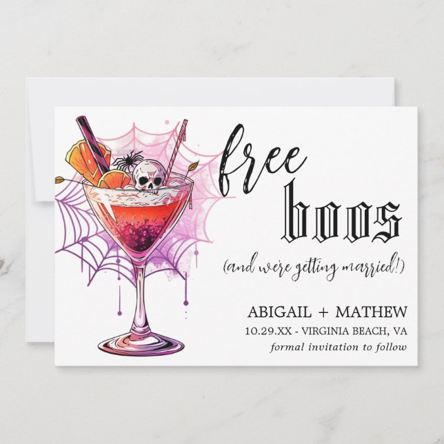 Save The Date Boisson drôle gratuite Photo d'amis de l'enfer Mar (Devant)