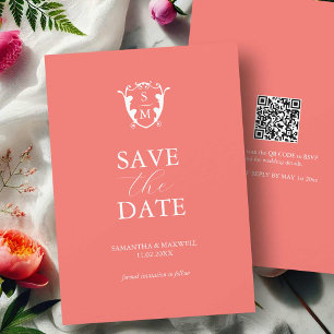 Save The Date Bold Orange Enregistrer La Date De Mariage Invitat