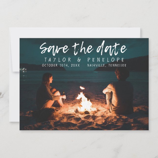Save The Date Bonfire de l'Aventure tendance Sauvez la date (Devant)