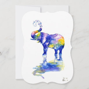 Save The Date Bonne aquarelle d'éléphant