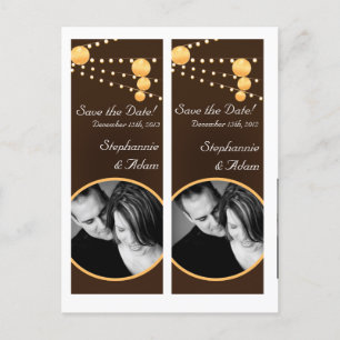 Save the Date Book Mark Favours Paper Lanterns Announcement Postcard